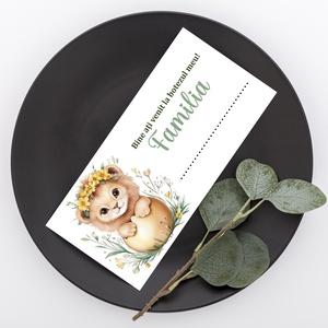 Plic de bani pentru botez model leu, pentru baieti - accesorii nuntă - amintiri și cadouri de nuntă - cadou nuntă - plic de bani, card - Artynos.ro