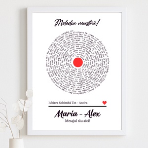 Tablou personalizat Melodia noastra  Cadou romantic pentru cuplu - Artynos.ro