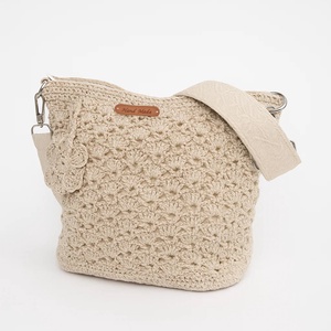 Poseta crosetata bej, curea reglabila, handmade, Genti si portofele, Genti de mana si umar, Geanta casual, Crosetat, ARTYNOS