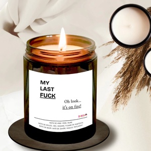 Lumanare parfumata din ceara naturala, in recipient de sticla cu capac, cadou cu eticheta amuzanta, Casa & Stil de viata, Lumanari, parfumuri, arome, Lumanare - lumanari artizanale, Lumanare si fabricarea lumanarilor, ARTYNOS