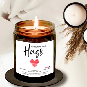 Lumanare parfumata din ceara naturala, in recipient de sticla cu capac, cadou cu eticheta Iubire, Casa & Stil de viata, Lumanari, parfumuri, arome, Lumanare - lumanari artizanale, Lumanare si fabricarea lumanarilor, ARTYNOS