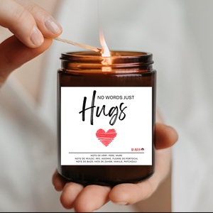 Lumanare parfumata BUNILU, ceara de soia, recipient sticla cu capac, mesaj iubire, 100% biodegradabila, 150 ml - casă & stil de viață - lumânări, parfumuri, arome - lumânări artizanale - Artynos.ro