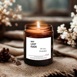 Lumanare parfumata BUNILU, din ceara de soia, recipient sticla cu capac, mesaj amuzant, maro, 150 ml - casă & stil de viață - lumânări, parfumuri, arome - lumânări artizanale - Artynos.ro