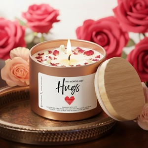 Lumanare parfumata, mesaj iubire No Words, borcan metalic, parfum floral - casă & stil de viață - lumânări, parfumuri, arome - lumânări artizanale - Artynos.ro