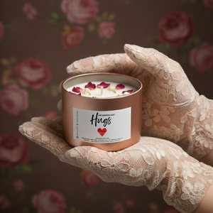 Lumanare parfumata, mesaj iubire No Words, borcan metalic, parfum floral - casă & stil de viață - lumânări, parfumuri, arome - lumânări artizanale - Artynos.ro