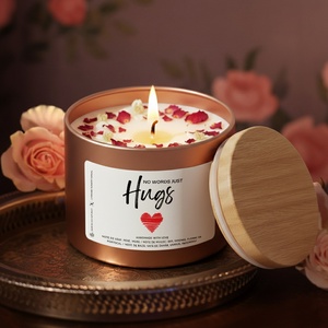 Lumanare parfumata, mesaj iubire No Words, borcan metalic, parfum floral - casă & stil de viață - lumânări, parfumuri, arome - lumânări artizanale - Artynos.ro