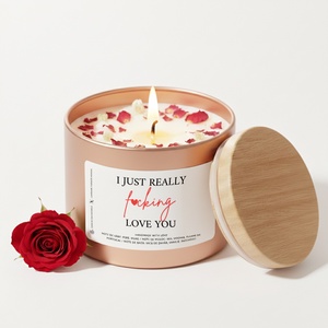 Lumanare parfumata , mesaj iubire, borcan metalic, parfum floral - Artynos.ro