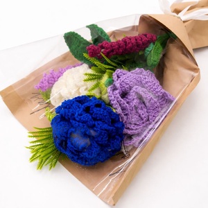 Buchet flori crosetate � Trandafiri si lavanda decorative textile multicolore - casă & stil de viață - decorațiuni de casă - accesorii florale - buchete de flori - Artynos.ro