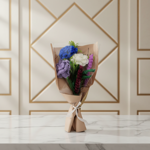 Buchet flori crosetate � Trandafiri si lavanda decorative textile multicolore - casă & stil de viață - decorațiuni de casă - accesorii florale - buchete de flori - Artynos.ro