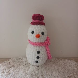Om de zăpadă Amigurumi (om de zăpadă) - crăciun - cadouri de moș crăciun - cadouri de moș crăciun - Artynos.ro