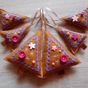 Ornamente din fetru cu model de turta dulce, , , ARTYNOS