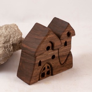  Castel din lemn, constructor din lemn, puzzle - jucării și echipamente pentru copii - puzzle, jocuri puzzle - puzzle din lemn - Artynos.ro