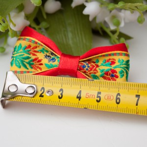 Clemă de păr cu model floral - roșu/galben -  - Artynos.ro