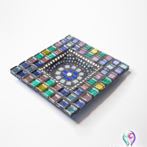 Lumânare mozaic din sticlă sau săpunieră glitter -  - Artynos.ro