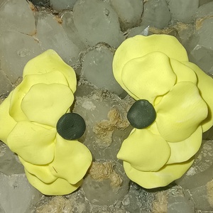 Flori mari galbene, Bijuterii, Cercei, Cercei din rasina, Confectionarea bijuteriilor, ARTYNOS