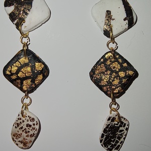 Cercei in alb si negru, Bijuterii, Cercei, Cercei lungi, Confectionarea bijuteriilor, ARTYNOS