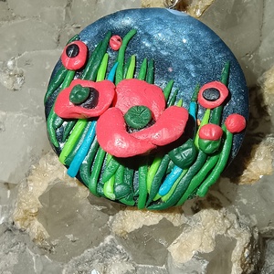 Maci, Bijuterii, Coliere, Pandative, Confectionarea bijuteriilor, Pandantiv din Fimo cu maci, ARTYNOS