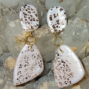 Gold, Bijuterii, Cercei, Cercei din rasina, , Cercei din Fimo cu tije de otel inoxidabil sau silicon , ARTYNOS