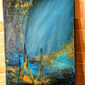Magic in blue, Arte vizuale si accesorii , Picturi, Picturi in tehnica mixta, , ARTYNOS