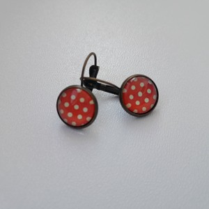 Cercei cu margele de sticlă - buline -  - Artynos.ro