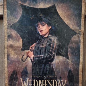 Wednesday placat din lemn, Casa & Stil de viata, Accesorii pentru decorat casa, Picturi murale, Arta de perete din lemn, , ARTYNOS