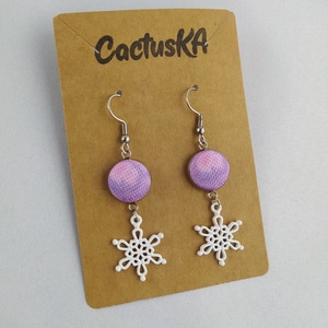 Cercei suspendati cu fulgi de zapada, Bijuterii, Cercei, Cercei lungi, Confectionarea bijuteriilor, ARTYNOS