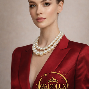 2 Coliere din Perle faux Ivory Imperial Pearls Cadolux - bijuterii - coliere - coliere din perle - Artynos.ro