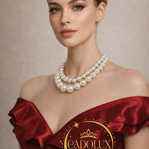 2 Coliere din Perle faux Ivory Imperial Pearls Cadolux - bijuterii - coliere - coliere din perle - Artynos.ro