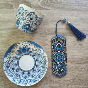 Ceasca si farfurie , semn de carte, Casa & Stil de viata, Echipamente de bucatarie, Accesorii de servire, Cani, , ARTYNOS