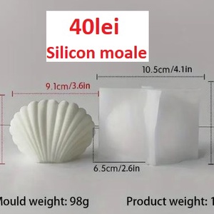 Matrite Silicon pentru Lumanari/Sapun/Ipsos- Scoici, Frunza Ginkgo Biloba, Lamaie - Artynos.ro