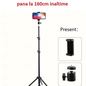 Trepied extensibil 160 cm cu suport pentru telefon - Artynos.ro