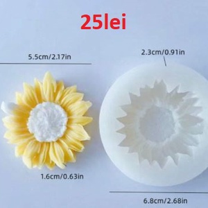 Matrite Silicon pentru Lumanari/Sapun/Ipsos- Floarea Soarelui, Lavanda, Frunza Ginkgo Biloba, Lamaie, Accesorii de Craciun, Decoratiuni de Craciun de casa, Lumanare parfumat de Craciun, suport lumanari, Lumanare si fabricarea lumanarilor, Fabricare de sapun, ARTYNOS