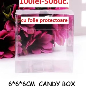 Cutii acetofan diverse marimi: 5x5x5, 5.5X5.5x3.5, 6x6x6 pt. marturii - accessorii și unelte - material de împachetare - cutie, cilindru - Artynos.ro
