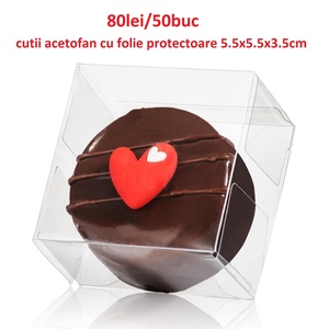 Cutii acetofan diverse marimi: 5x5x5, 5.5X5.5x3.5, 6x6x6 pt. marturii - accessorii și unelte - material de împachetare - cutie, cilindru - Artynos.ro