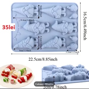 Matrite din Silicon pentru Craciun part 6  wax melts - accessorii și unelte - materie primă mixtă - lumânare - Artynos.ro