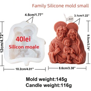 Matrite din Silicon pentru Craciun part 7 lumanari, sapun, ipsos - accessorii și unelte - materie primă mixtă - lumânare - Artynos.ro