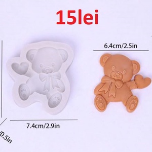 Matrite din Silicon pentru Marturii Botez Ursulet � lumanari, sapun, ipsos - accessorii și unelte - materie primă mixtă - lumânare - Artynos.ro