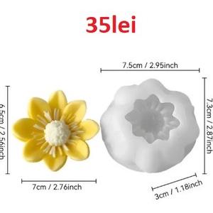 Matrite Flori din Silicon pentru Aranjamente Florale � lumanari, sapun, ipsos - Artynos.ro