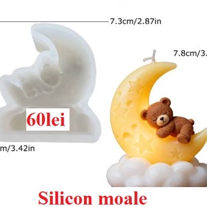 Matrite din Silicon pentru Marturii Botez Ursulet � lumanari, sapun, ipsos, Accessorii si unelte, Materie prima mixta, Lumanare, Fabricare de sapun, Lumanare si fabricarea lumanarilor, ARTYNOS