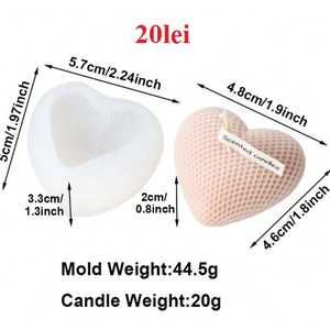 Matrite din Silicon pentru Sf. Valentin � lumanari, sapun, ipsos - accessorii și unelte - materie primă mixtă - lumânare - Artynos.ro