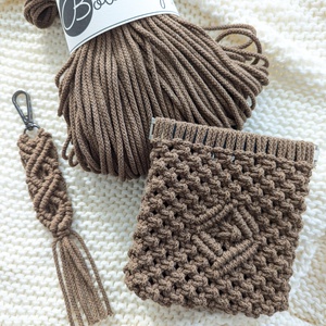 Set Breloc si Portofel Nut Brown  - Artynos.ro