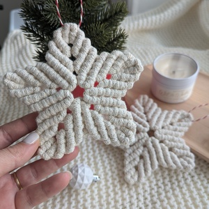 Macrame Star Golden Natural, Craciun, Cadouri de Mos Craciun, Cadouri de Mos Craciun, , ARTYNOS