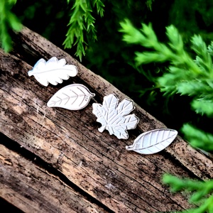 Set 4 cercei din argint 925 FRUNZE, Bijuterii, Cercei, Cercei si ornamente pentru urechi, Confectionarea bijuteriilor, ARTYNOS