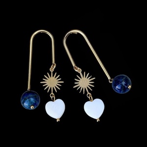 Cercei statement cu Lapis Lazuli si Sidef natural , Bijuterii, Cercei, Cercei candelabru, Confectionarea bijuteriilor, ARTYNOS