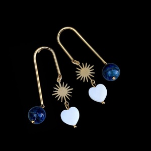 Cercei statement cu Lapis Lazuli și Sidef natural  - bijuterii - cercei - cercei candelabru - Artynos.ro