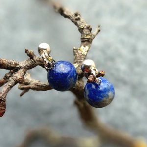 REZERVAT Cercei argintati din Lapis Lazuli  - Artynos.ro