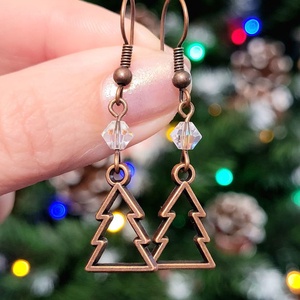 Cercei lungi cu brazi și Swarovski Elements - bijuterii - cercei - cercei lungi - Artynos.ro