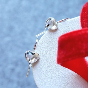 Cercei argint 925 cu inimioare Swarovski  - bijuterii - cercei - cercei din argint - Artynos.ro