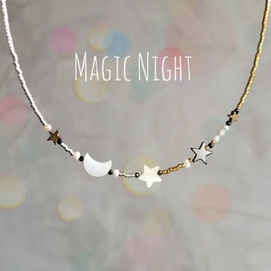 Colier delicat cu argint 92.5, perle, spinel și sidef natural  - bijuterii - coliere - chockere - Artynos.ro