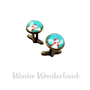 Butoni de cămașă, unisex, cu motiv de sărbători  - bijuterii - butoni de manșetă - Artynos.ro